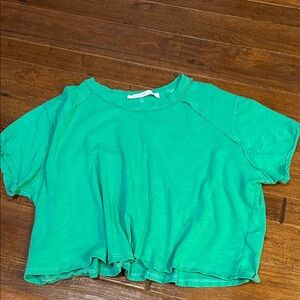 Altar'd State Green Cropped Tee